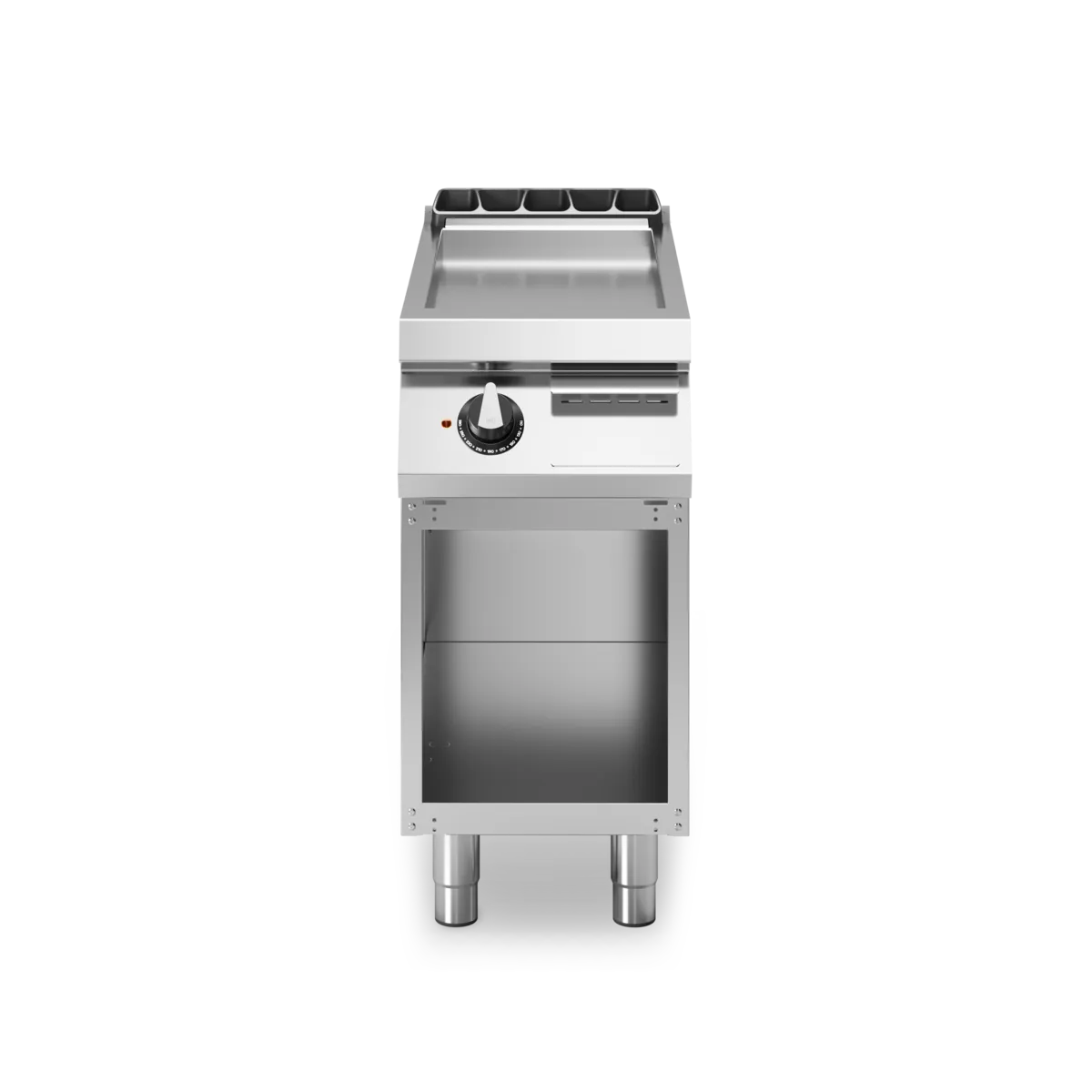 Electric Grill Smooth Plate with Open Cabinet 5.4kW Made in Italy