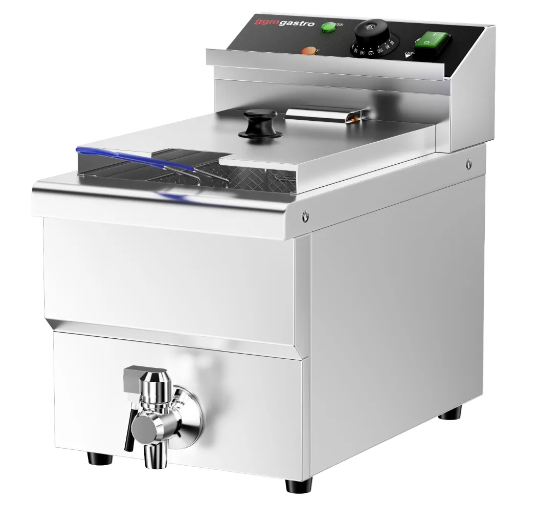Single Electric Fryer with Drain Tap - 10 L
