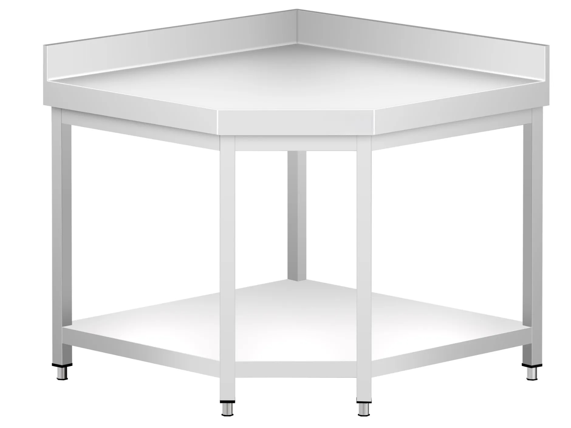 Corner Worktop Table With Backsplash