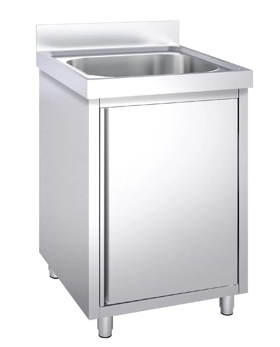 Single bowl sink unit over cabinet