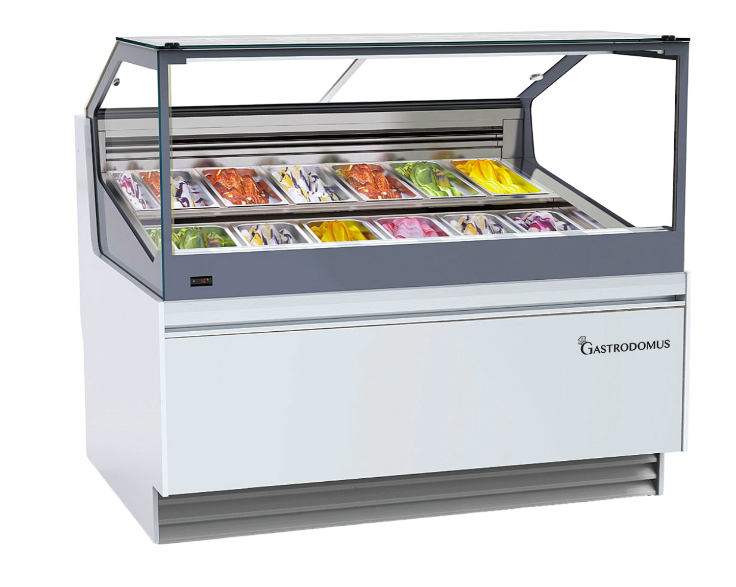 Gelato Showcase (White Color) - 12 Pans