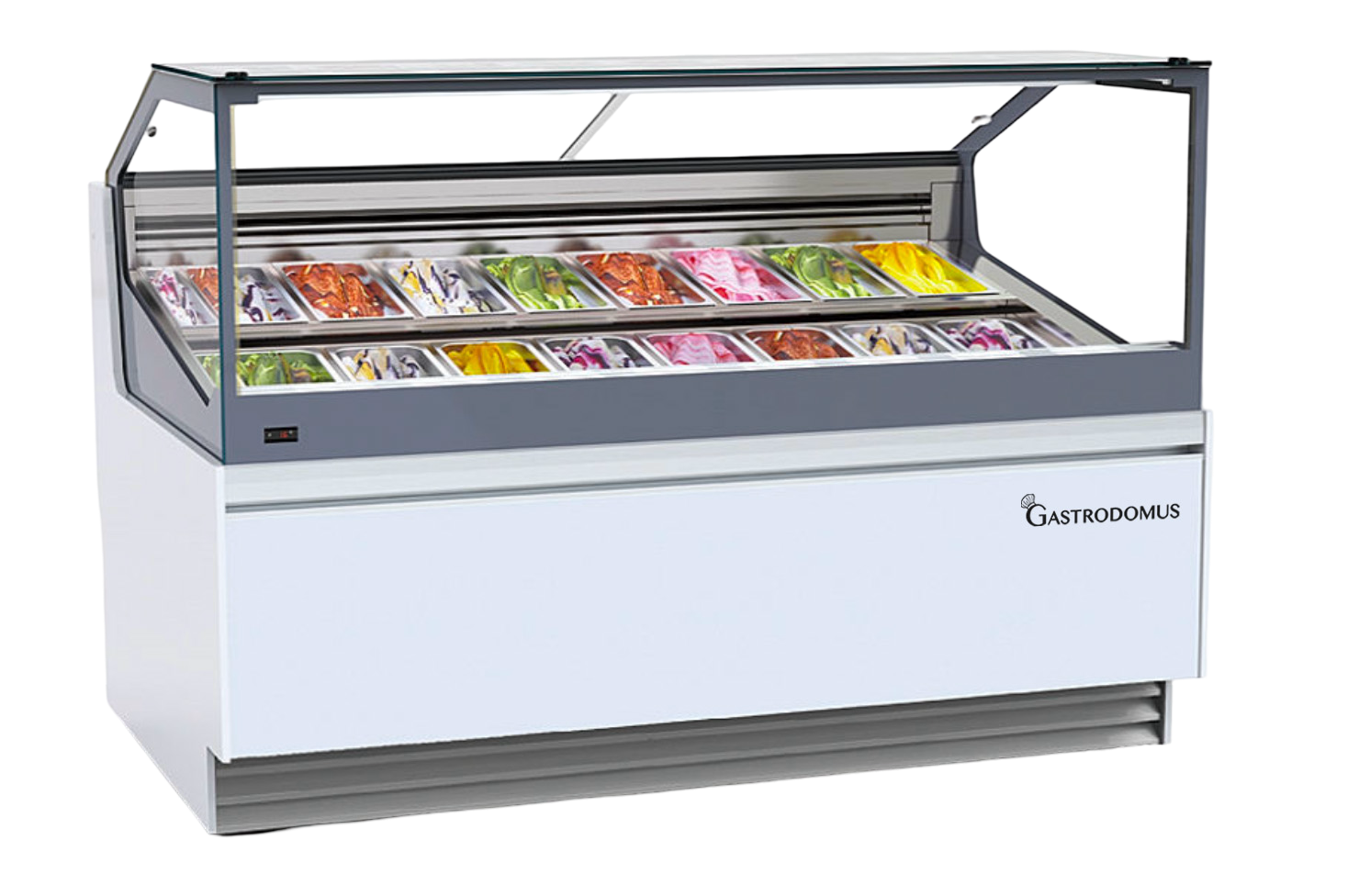 Gelato Showcase (White Color) - 18 Pans