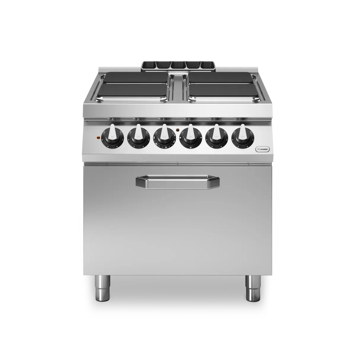 Electric Cooker with Oven 4 Square Plates Stainless Steel - Modular